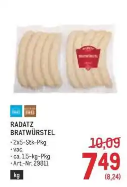 Metro RADATZ BRATWÜRSTEL Angebot