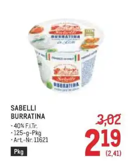 Metro SABELLI BURRATINA Angebot
