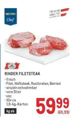 Metro Rinder Filetsteak Angebot