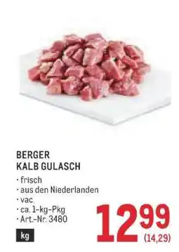 Metro BERGER KALB GULASCH Angebot