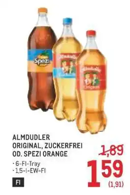 Metro ALMDUDLER ORIGINAL, ZUCKERFREI OD. SPEZI ORANGE Angebot