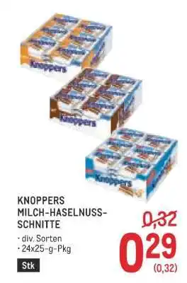 Metro KNOPPERS MILCH-HASELNUSS-SCHNITTE Angebot