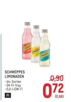 Metro Schweppes Limonaden Angebot