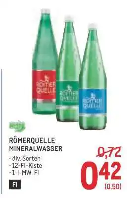 Metro Roemerquelle Mineralwasser Angebot