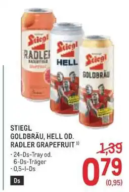 Metro Stiegl Goldbräu, Hell od. Radler Grapefruit Angebot