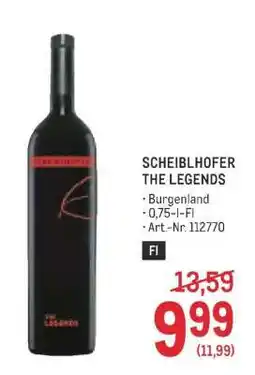Metro Scheiblhofer The Legends Angebot