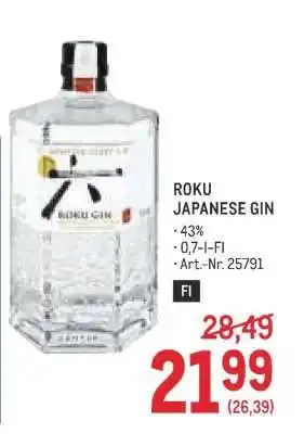Metro Roku Japanese Gin Angebot