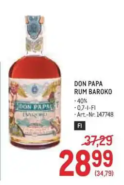 Metro Don Papa Rum Baroko Angebot