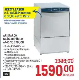 Metro ARISTARCO GLÄSERSPÜLER AF40.30E TOUCH Angebot