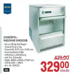 Metro EISWÜRFELMASCHINE GIM1026B Angebot