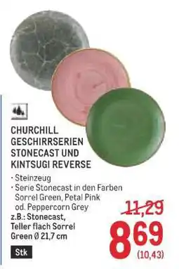 Metro CHURCHILL GESCHIRRSERIEN STONECAST UND KINTSUGI REVERSE Angebot