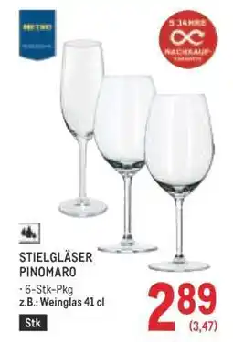 Metro STIELGLÄSER PINOMARO Angebot