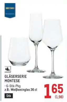 Metro GLÄSERSERIE MONTESE Angebot