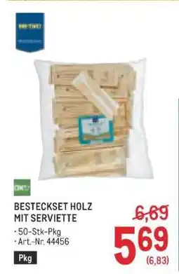 Metro BESTECKSET HOLZ MIT SERVIETTE Angebot