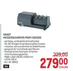 Metro GRAEF MESSERSCHÄRFER PROFI SG2000 Angebot