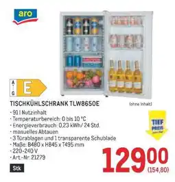 Metro TISCHKÜHLSCHRANK TLW8650E Angebot