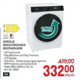 Metro GORENJE WASCHTROCKNER WD2PA854ADW Angebot