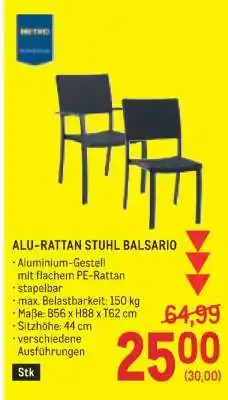 Metro ALU-RATTAN STUHL BALSARIO Angebot