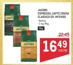 Metro JACOBS ESPRESSO, CAFFÉ CREMA CLASSICO OD. INTENSO Angebot