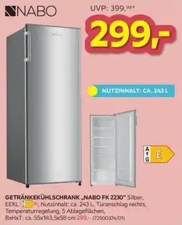 Möbelix Getränkekühlschrank nabo fk 2230 Angebot