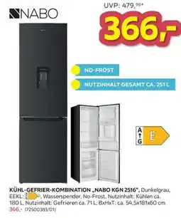 Möbelix Kühl-gefrier-kombination nabo kgn 2516 Angebot