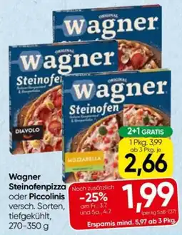 Eurospar Wagner steinofenpizza oder piccolinis Angebot