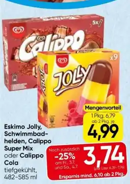Eurospar Eskimo jolly, schwimmbad- helden, calippo super mix oder calippo cola Angebot