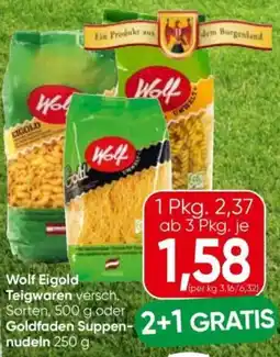 Eurospar Wolf Eigold Teigwaren Angebot