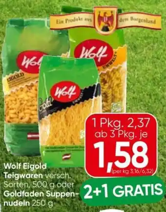 Eurospar Wolf Eigold Teigwaren Angebot