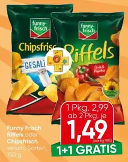 Eurospar Funny frisch riffels oder chipsfrisch Angebot