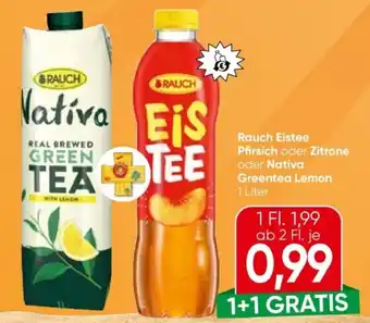 Rauch pfirsich oder zitrone oder nativa greentea lemon