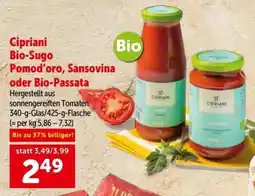 Interspar Cipriani Bio-Sugo Pomod'oro, Sansovina oder Bio-Passata Angebot