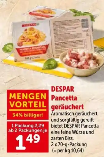 Interspar DESPAR Pancetta geräuchert Angebot