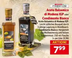 Interspar Aceto Balsamico di Modena IGP oder Condimento Bianco Angebot