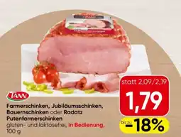 Eurospar Farmerschinken, jubiläumsschinken, bauernschinken oder radatz putenfarmerschinken Angebot