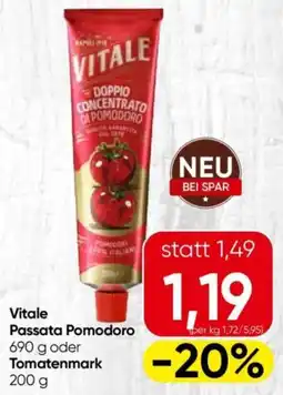 Eurospar Vitale passata pomodoro oder tomatenmark Angebot