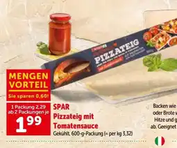 Interspar SPAR Pizzateig mit Tomatensauce Angebot