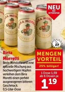 Interspar Birra Morretti Angebot