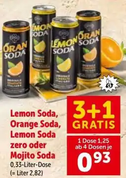 Interspar Lemon Soda, Orange Soda, Lemon Soda zero oder Mojito Soda Angebot