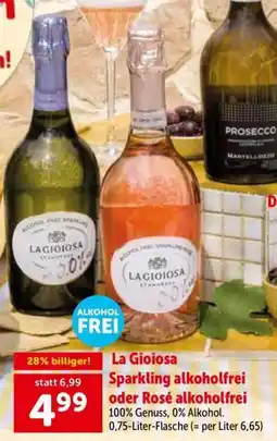 Interspar La Gioiosa Sparkling alkoholfrei oder Rosé alkoholfrei Angebot