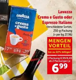 Interspar Lavazza crema e gusto oder espresso italiano Angebot