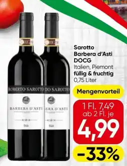 Eurospar Sarotto barbera d'asti docg italien, piemont füllig & fruchtig Angebot