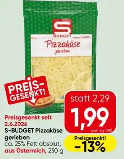 Eurospar S-budget pizzakäse gerieben Angebot