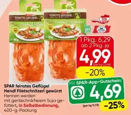 Eurospar Spar feinstes geflügel hendl filetschnitzerl gewürzt Angebot