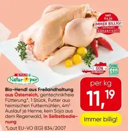 Eurospar Bio-hendl aus freilandhaltung Angebot