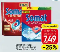 Eurospar Somat Tabs/Caps 36-64 Stk. oder Somat Classic Pulver 125 WG Angebot