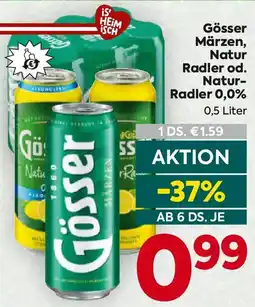 Billa Gösser Märzen, Natur Radler od. Natur- Radler 0,0% Angebot