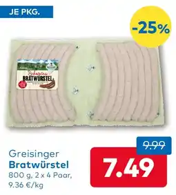 T&G Greisinger bratwürstel Angebot