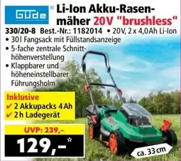 Norma Li-ion akku rasen mäher 20v brushless Angebot