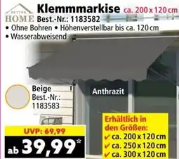 Norma Klemmmarkise Angebot